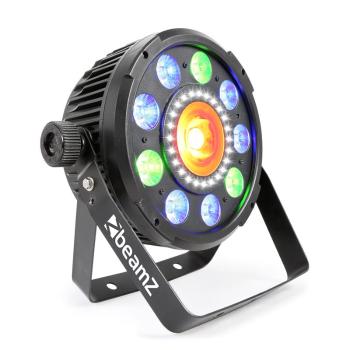 Beamz BX96 PAR 9x9W 6v1, RGBW-UV LEDky, 24xSMD-LEDky, COB technológia, diaľkové ovládanie