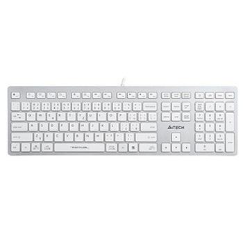 A4Tech FX50, Klávesnice CZ, klasická, nízkoprofilová typ drátová (USB), bílá