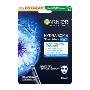 Garnier Hydratačný regeneračný nočný textilné maska Moisture Bomb Night-time (Face Tissue Mask) 28 g