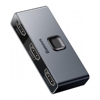 Baseus Matrix 3x HDMI Switch 4K, šedý (CAHUB-BC0G)