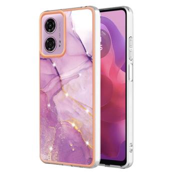 IMD MARBLE Ochranný kryt pre Motorola Moto G04 / G24 / G24 Power PURPLE