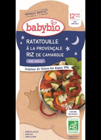 BABYBIO Good Night menu ratatouille po prevensálsku s rýžou 2 x 200 g