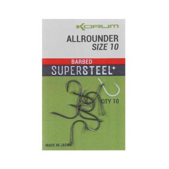 Korum Háčky Supersteel Allrounder Hooks Barbed 10ks,Korum Háčky Supersteel Allrounder Hooks Barbed 10ks