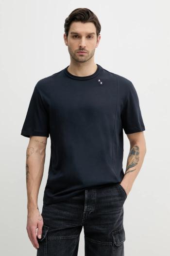 Bavlnené tričko Armani Exchange pánske, tmavomodrá farba, jednofarebné, XM000549 AF13106