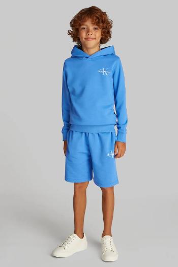 Detská bavlnená mikina Calvin Klein Jeans 0 s kapucňou, s potlačou, IU0IU00266