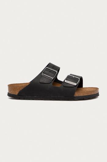 Nubukové šľapky Birkenstock Arizona čierna farba, 552113