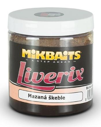 Mikbaits liverix boilie v dipe mazaná škebľa 250 g - 16 mm