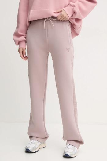 Tepláky Guess BRENDA dámske, fialová farba, s potlačou, V3RB21 K7UW2