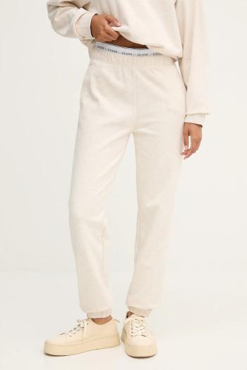 Tepláky Guess SOFIA béžová farba, jednofarebné, O5RB01 KCO31