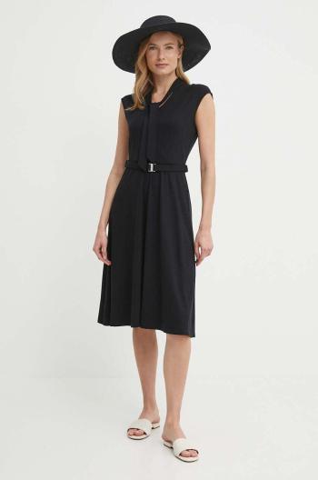 Šaty Lauren Ralph Lauren čierna farba, mini, áčkový strih, 250933440