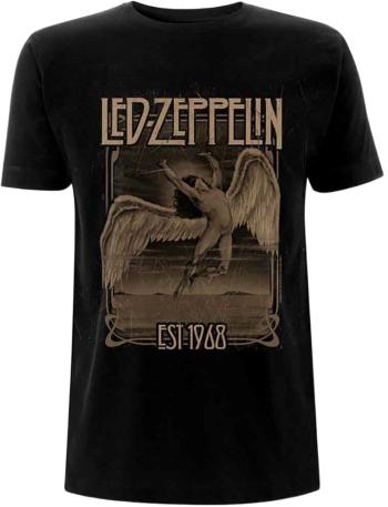 Led Zeppelin Tričko Faded Falling Unisex Black S