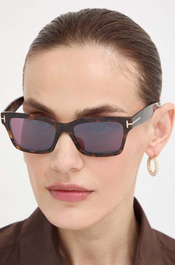 Slnečné okuliare Tom Ford dámske, hnedá farba, FT1085_5452U