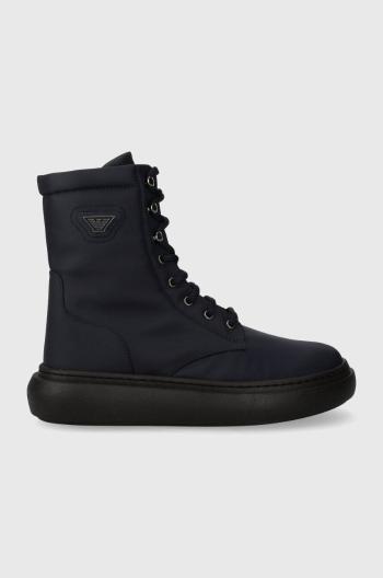 Detské zimné topánky Emporio Armani tmavomodrá farba