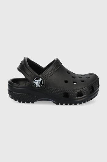 Detské šľapky Crocs čierna farba
