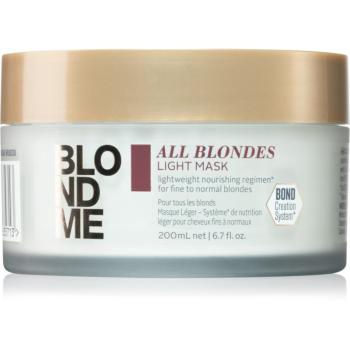 Schwarzkopf Professional Blondme All Blondes Light vyživujúca maska pre jemné až normálne vlasy 200 ml