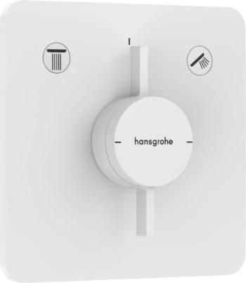 Sprchová a vaňová batéria Hansgrohe DuoTurn Q bez podomietkového telesa matná biela 75414700