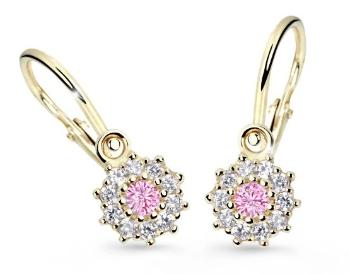 Cutie Jewellery Zlaté detské náušnice C2749-10-X-1 ružová