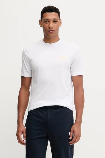 Tričko EA7 Emporio Armani pánske, biela farba, s potlačou, AF13739.7M000666