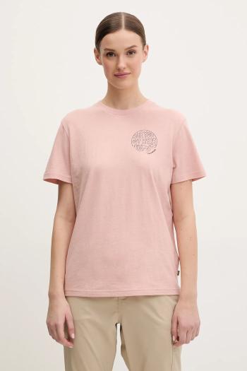 Tričko Fjallraven Hemp Blend Out Here dámske, ružová farba, F14600215