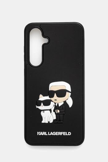 Puzdro na mobil Karl Lagerfeld S24 FE S721 čierna farba, KLHCS24FE3DRKCNK