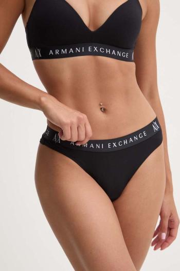 Brazílske nohavičky Armani Exchange čierna farba, 947028 CC502