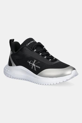 Tenisky Calvin Klein Jeans EVA RUNNER LOW LACE MIX ML WN čierna farba, YW0YW01442