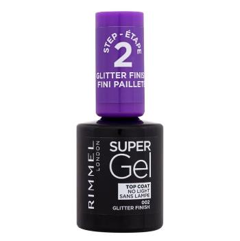 RIMMEL LONDON Super Gél Lak na nechty Top Coat 002 Glitter Finish 12 ml