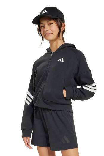 Detská mikina adidas čierna farba, s potlačou, JJ4847