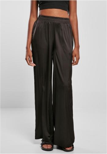 Urban Classics Ladies Satin Wide Leg Pants black