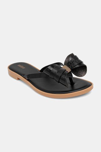 Šľapky Melissa MELISSA FLIP FLOP SLIM V AD dámske, čierna farba, na plochom podpätku, M.35748.AU002