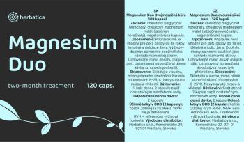 Magnesium DUO dvojmesačná kúra - 120 kapsúl - Herbatica