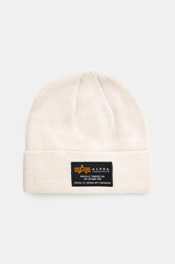 Čiapka Alpha Industries Crew Beanie béžová farba, 128924