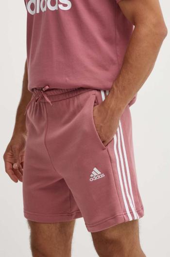 Bavlnené šortky adidas Essentials ružová farba, JG8492