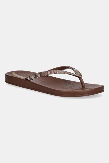 Šľapky Ipanema MESH IX FEM hnedá farba, na plochom podpätku, 83651-BB810
