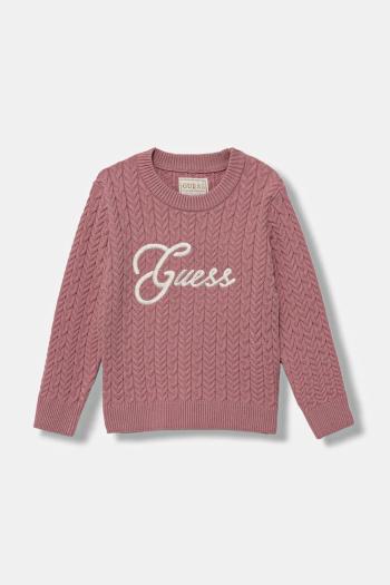 Detský sveter Guess ružová farba, ľahké, K5YR04 Z3OI0