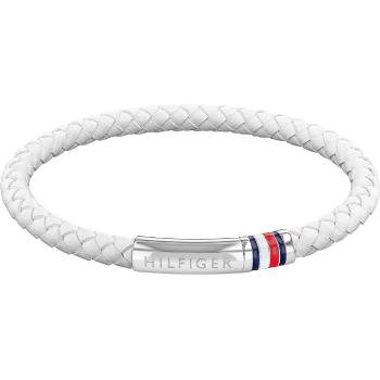 Tommy Hilfiger Biely kožený náramok s oceľovým zapínaním 2790405
