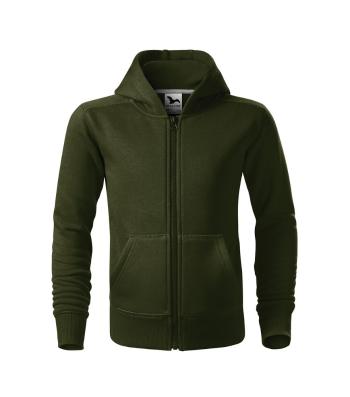 MALFINI Detská mikina Trendy Zipper - Military | 158 cm (12 rokov)
