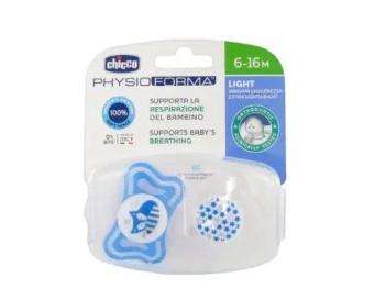 CHICCO Cumlík Physio Light silikónový prúžok/líška 6-16m+ 2 ks