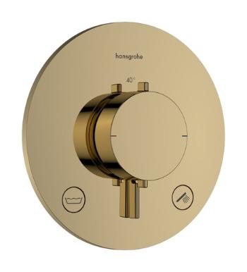 Sprchová a vaňová batéria Hansgrohe Ecostat Comfort S bez podomietkového telesa leštený vzhľad zlata 33718990