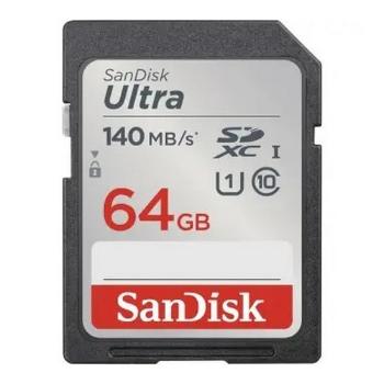 SANDISK ULTRA 64 GB SDXC MEMORY CARD 140 MB/S