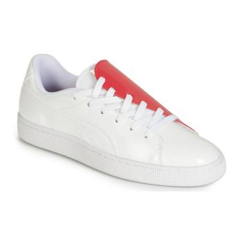 Puma  WN BASKET CRUSH.WH-HIBISCU  Nízke tenisky Biela