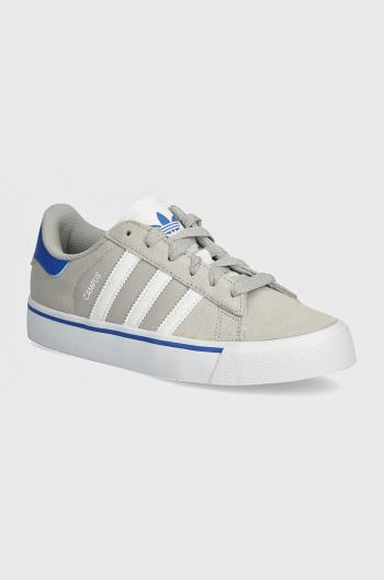 Detské tenisky adidas Originals CAMPUS VULC šedá farba, IH8039