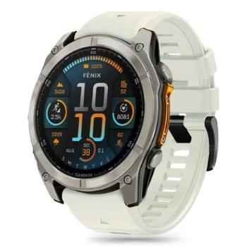 Tech-Protect Silicone Line remienok na Garmin Fenix 5 / 6 / 6 Pro / 7 / 8 47mm / E, titanium