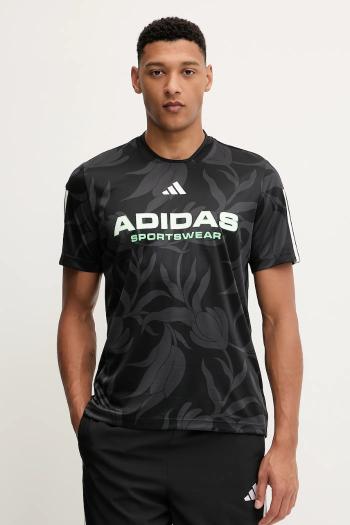 Tričko adidas Tiro pánske, čierna farba, vzorované, JW0247