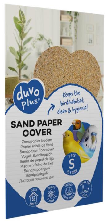 Podložka DUVO+ z brúsneho papiera do vtáčej klietky S 8ks/bal. 21x35cm