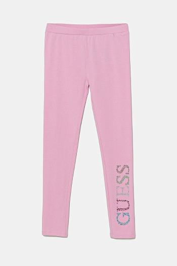 Detské legíny Guess ružová farba, s nášivkou, J4GB10 J1314