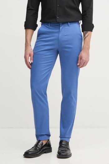 Nohavice Calvin Klein pánske, šedá farba, priliehavé, K10K113429