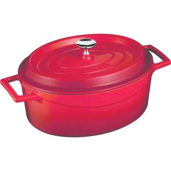 LAVA Metal Liatinový oválny hrniec červená, 4,8 l, pr. 29 cm