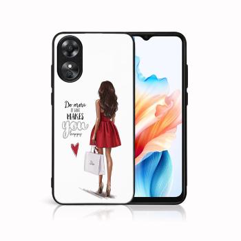 MY ART Ochranný kryt pre Oppo A38 RED DRESS (137)