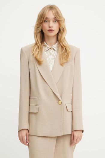 Sako Marciano Guess ARIANA béžová farba, dvojradové, jednofarebné, 5YGN15 7341A